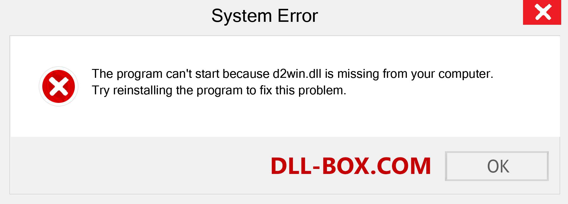  d2win.dll file is missing?. Download for Windows 7, 8, 10 - Fix  d2win dll Missing Error on Windows, photos, images
